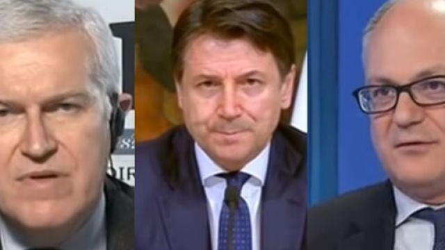 Maurizio Belpietro, Giuseppe Conte e Roberto Gualtieri.