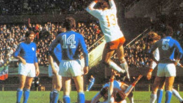 Olanda-Italia al Mondiale 1978, l'esultanza degli olandesi al gol di Brandts.