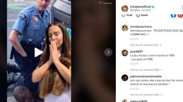 Kim Glow publie un vid&eacute;o montage en hommage &agrave; la mort de George Floyd (capture TikTok)