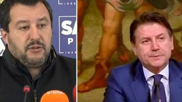 Matteo Salvini e Giuseppe Conte.