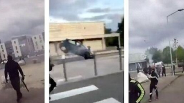 Les sc&egrave;nes de violence &agrave; Dijon sont de plus en plus nombreuses - Photo montage depuis vid&eacute;o Twitter