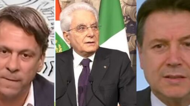 Nicola Porro, Sergio Mattarella e Giuseppe Conte.