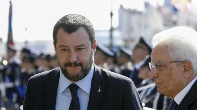 Matteo Salvini e Sergio Mattarella.