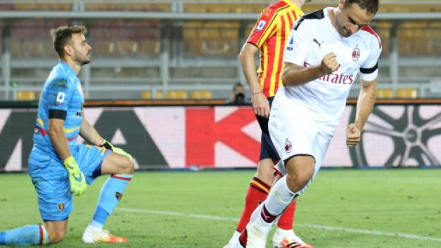 Giacomo Bonaventura in esultanza sul 2-1 milanista.