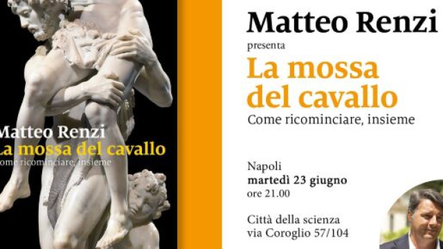 Matteo Renzi presenta a Napoli il suo nuovo libro 'La mossa del cavallo'.