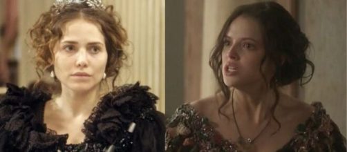 Domitila surtar&aacute; ao saber da gravidez de Leopoldina em 'Novo Mundo'. (Fotomontagem/Reprodu&ccedil;&atilde;o/TV Globo)