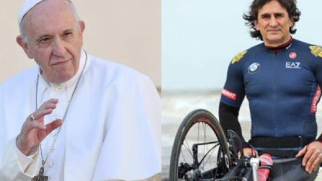 Papa Francesco scrive a Zanardi: 'Prego per te, la tua storia &egrave; un esempio'.