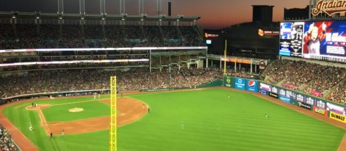 An image of Progressive Field, home of the Cleveland Indians. [image source: Steve DiMatteo- Pexels]