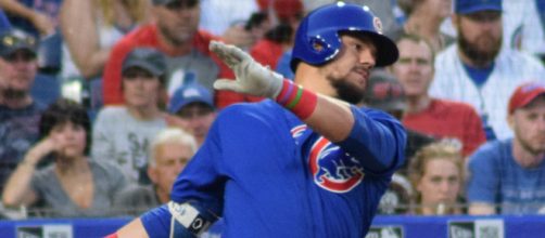 Kyle Schwarber will be the Cubs designated hitter. [image source: Ian D'Andrea- Wikimedia Commons]