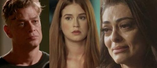 Arthur lembrar&aacute; de Eliza na hora H, e deixar&aacute; Carol triste em 'Totalmente Demais'. (Foto: Montagem/Globo).