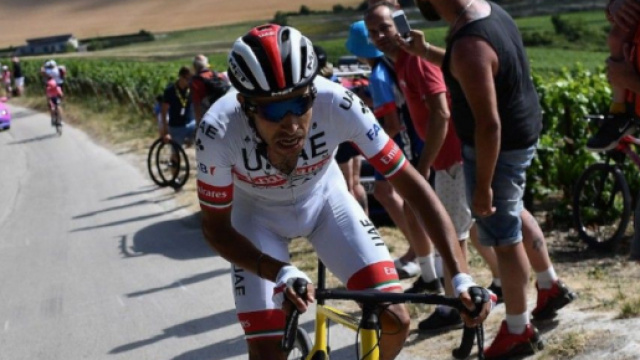 Fabio Aru impegnato allo scorso Tour de France.