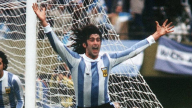 Mario Alberto Kempes, campione e capocannoniere del Mundial 1978.