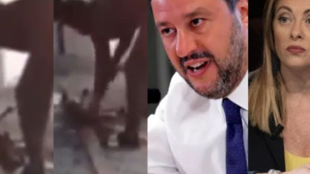Matteo Salvini e Giorgia Meloni stigmatizzano su Instagram il video che immortala un immigrato mentre arrostisce un gatto per strada
