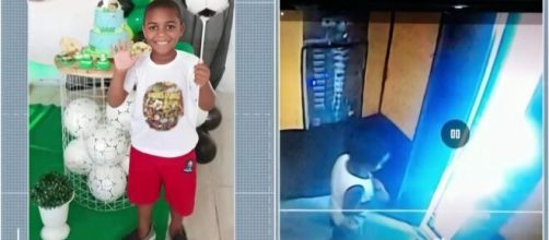 O menino Miguel estaria &agrave; procura da m&atilde;e ao cair do pr&eacute;dio. (Reprodu&ccedil;&atilde;o/TV Globo)