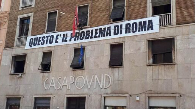 Stabile occupato da Casapound a Roma in Via Napoleone III.