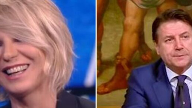 Maria De Filippi e Giuseppe Conte.