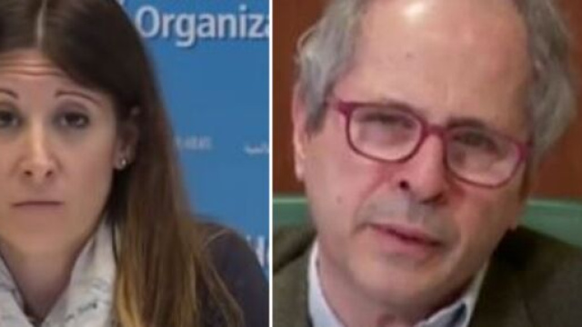 Da destra a sinistra, Maria Van Kerhove e Andrea Crisanti.