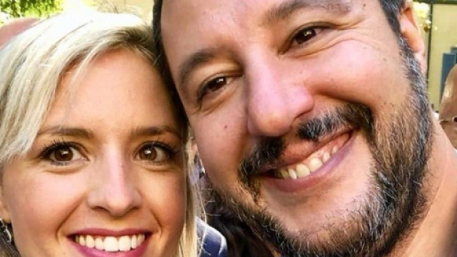 Silvia Sardone insieme a Matteo Salvini.