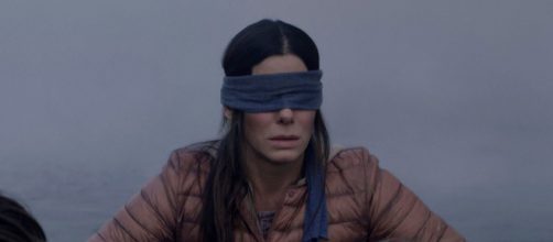 Sandra Bullock em cena de 'Bird Box', filme ganhar&aacute; continua&ccedil;&atilde;o. (Reprodu&ccedil;&atilde;o/Netflix)