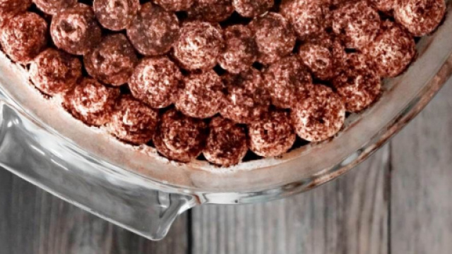 Crostata al tiramis&ugrave; vista dall'alto.