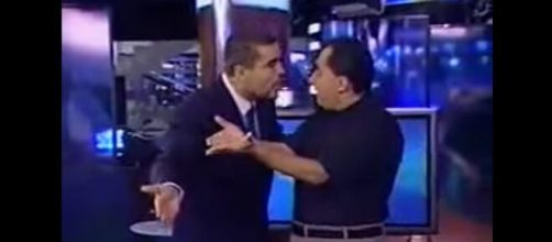 Treta entre Jorge Kajuru e o boxeador Marinho Soares. (Reprodu&ccedil;&atilde;o/YouTube)