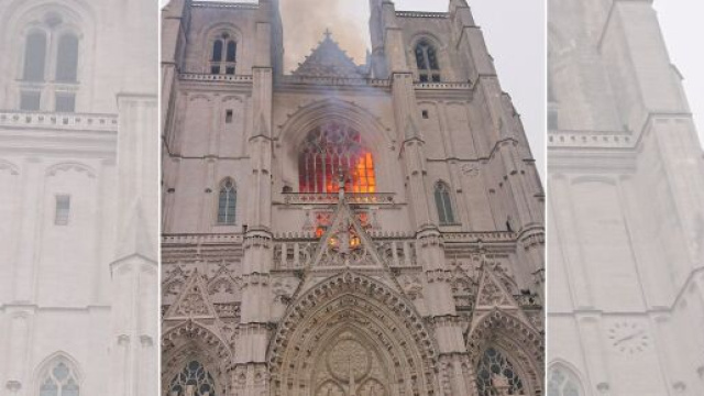 Francia, incendio nella cattedrale di Nantes: si temono danni.