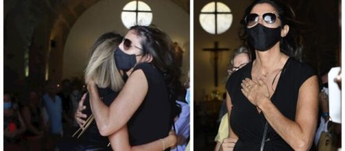 Paz Padilla en el entierro de su marido