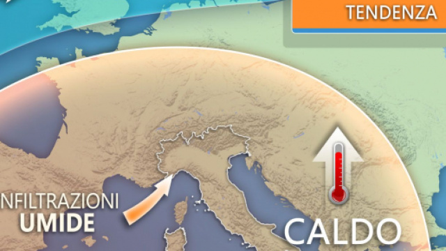 Meteo: caldo africano con punte di 40 gradi, a Nordest temporali tra 24 e 25 luglio.