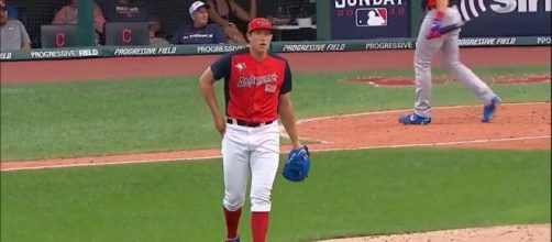 In his senior year of high school, Pearson went 9-1 with a 1.75 E.R.A.. [Image Source: MVPFLF/YouTube]