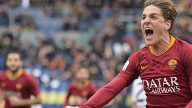 Nicol&ograve; Zaniolo, centrocampista offensivo della Roma.