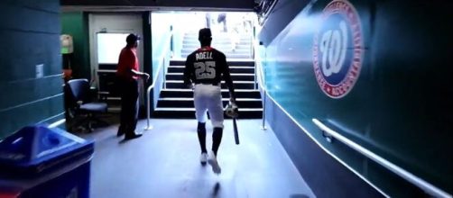 Jo Adell at the Futures Game. [Image Source: Fox Sports West/YouTube]