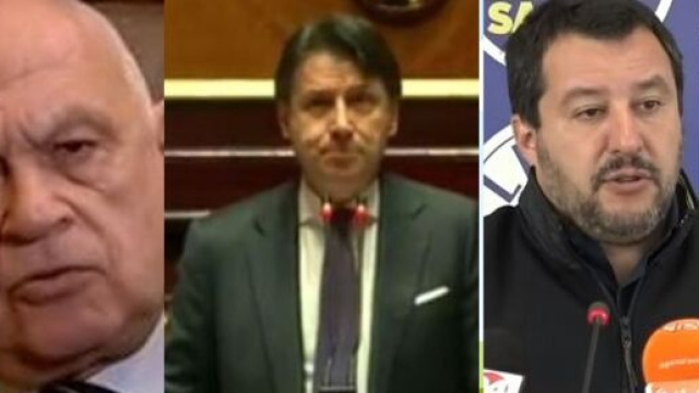 Carlo Nordio, Giuseppe Conte e Matteo Salvini.
