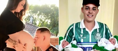 Gr&aacute;vida de g&ecirc;meos, Larissa contraiu a Covid-19. (Reprodu&ccedil;&atilde;o/Facebook)