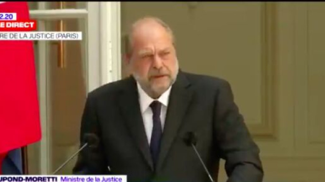 Eric Dupond-Moretti un premier discours qui d&eacute;chaine Twitter - Photo capture d'&eacute;cran Video