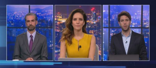 Caio Coppolla e Augusto Botelho levam &lsquo;bronca&rsquo; de Monalisa Perrone, mediadora do debate. (Arquivo Blasting News)