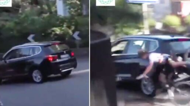 L'incidente di Max Schachmann nelle fasi finali del Giro di Lombardia.