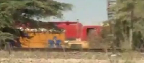 Tren descarrilado en Vic&aacute;lvaro