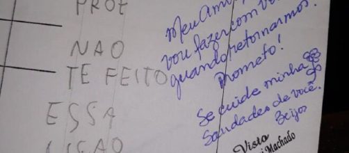 Recado da professora emocionou internautas. (Reprodu&ccedil;&atilde;o/Twitter)