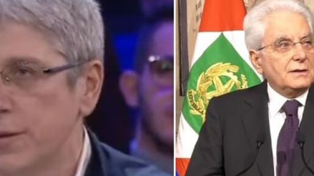 Mario Giordano e Sergio Mattarella.