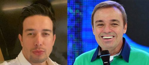 Thiago Salv&aacute;tico publica v&iacute;deo com Gugu Liberato. (Fotomontagem)