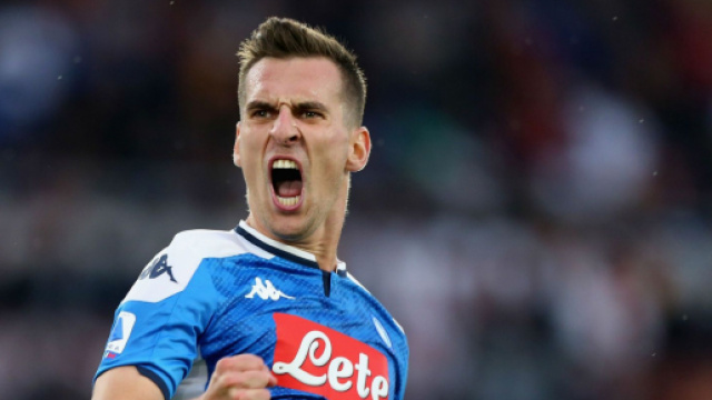 Milik, centravanti del Napoli.