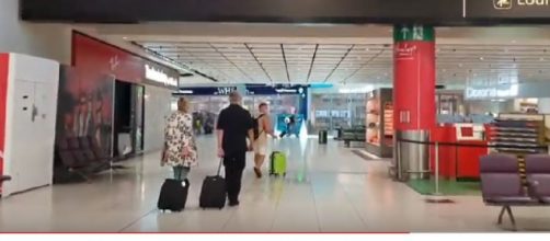 View of Gatwick Airport 2020 end of July &ndash; nearly empty due to coronavirus. [Image source/Sunshine YouTube video]