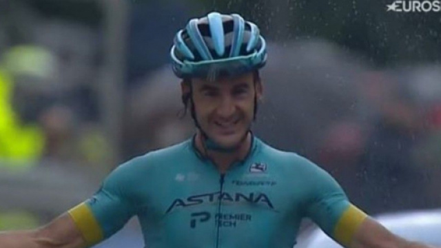 Vittoria di Gorka Izagirre sotto la pioggia del Gran Trittico Lombardo.
