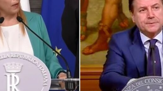Giorgia Meloni e Giuseppe Conte.