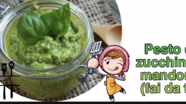 Pesto di zucchine e mandorle fai da te.