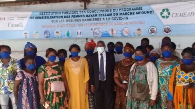 L'association CEMEAD-C en pleine campagne de sensibilisation le 28 ao&ucirc;t 2020 (c) Odile Pahai