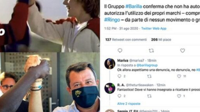 Lega: Salvini riprende lo slogan Ringo 'Uniti si vince', ma Barilla prende le distanze