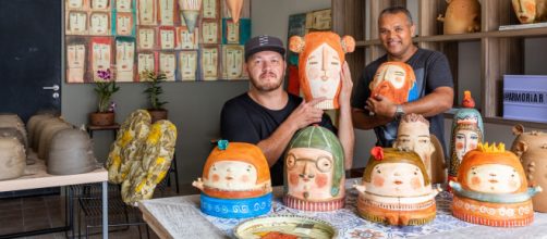 Os artistas Yran Palmeira e Emeton Kroll (Reprodu&ccedil;&atilde;o)