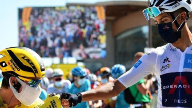 Primoz Roglic e Egan Bernal al Tour de France.