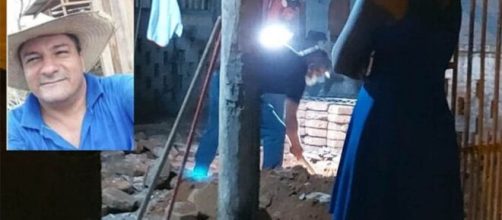 Homem suspeito de matar tio e concretar corpo em cal&ccedil;ada fez festa ap&oacute;s o crime. (Fotomontagem)